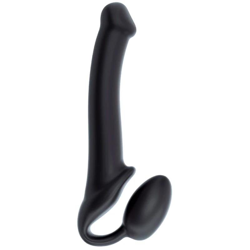 Svart strap-on-dildo för analsex