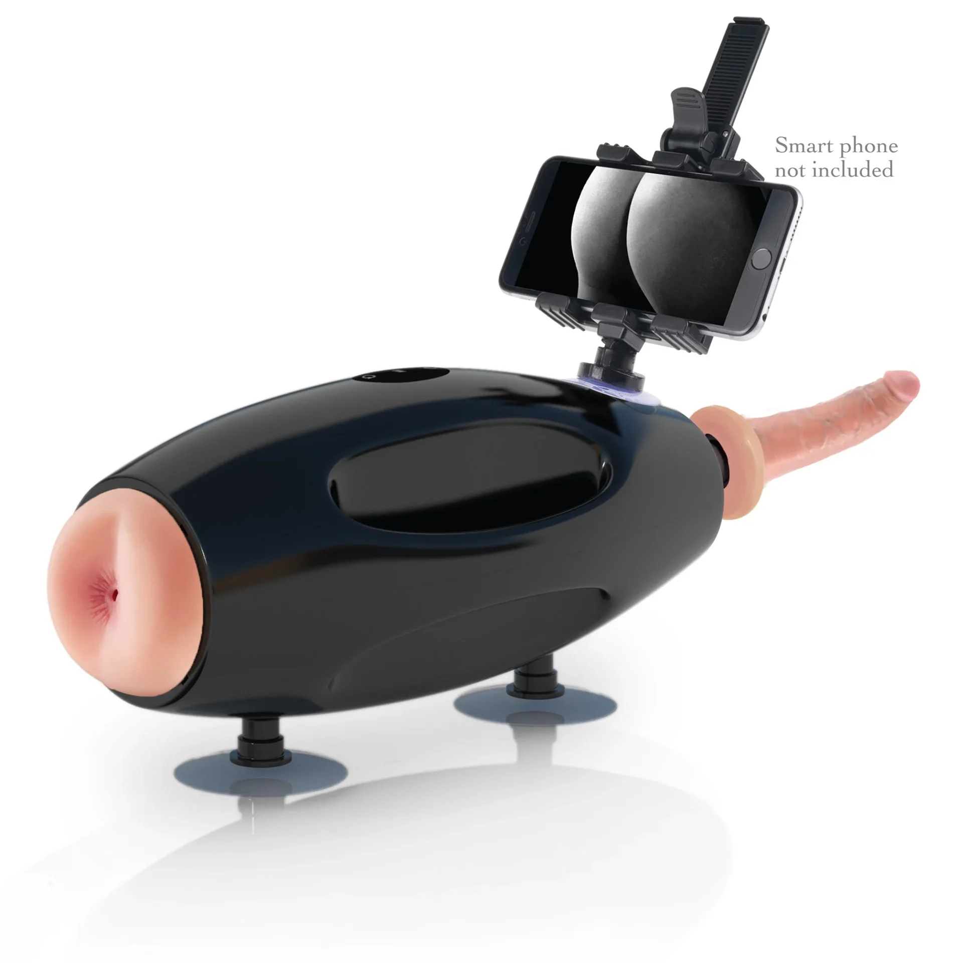 Extreme sex machine sexmaskin med masturbator, dildo och plats för mobil